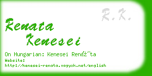 renata kenesei business card